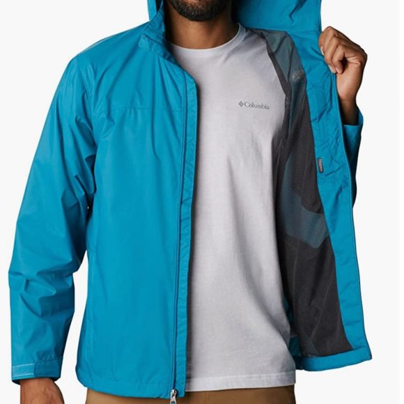 NWT Columbia Men's Glennaker Rain Jacket, deep marine XL - Picture 3 of 6